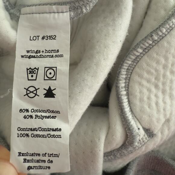 Wings + Horns Men’s Sweatpants Joggers In Gray Size M - Picture 5 of 8